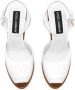 Dolce & Gabbana 90mm logo-embroidered wedge sandals White - Thumbnail 4