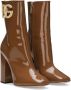 Dolce & Gabbana 90mm logo-plaque leather boots Brown - Thumbnail 2