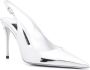 Dolce & Gabbana 90mm metallic-finish leather pumps Silver - Thumbnail 2