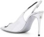 Dolce & Gabbana 90mm metallic-finish leather pumps Silver - Thumbnail 3