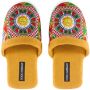 Dolce & Gabbana abstract-print terry Slippers Yellow - Thumbnail 4