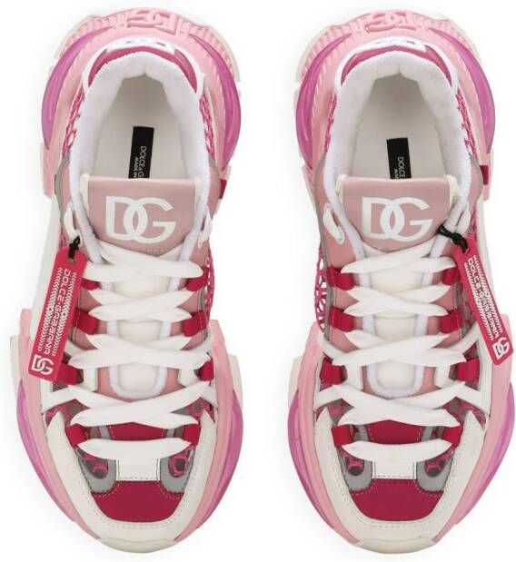 Dolce & Gabbana Airmaster chunky mesh sneakers Pink