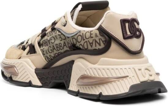 Dolce & Gabbana Nylon Airmaster panelled low-top sneakers Neutrals