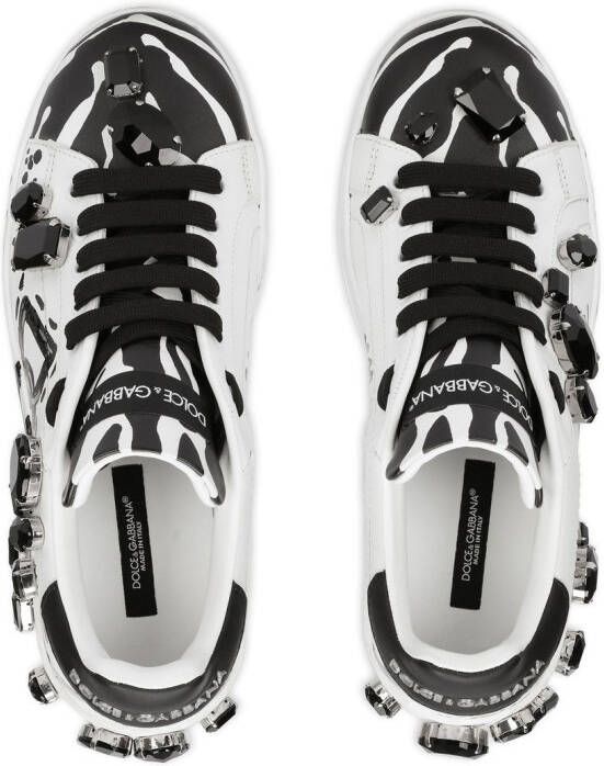Dolce & Gabbana all-over logo-print low-top sneakers White