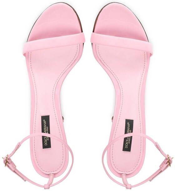 Dolce & Gabbana patent leather sandals Pink