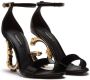 Dolce & Gabbana Baroque DG 105mm leather sandals Black - Thumbnail 2