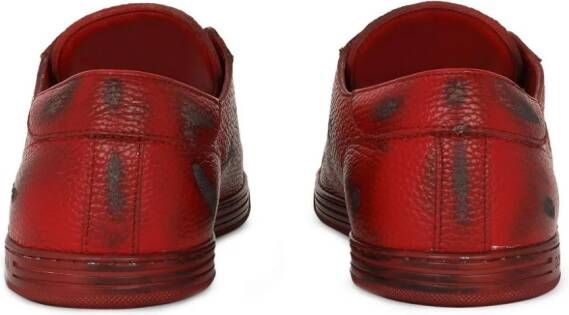 Dolce & Gabbana Bassa leather sneakers Red