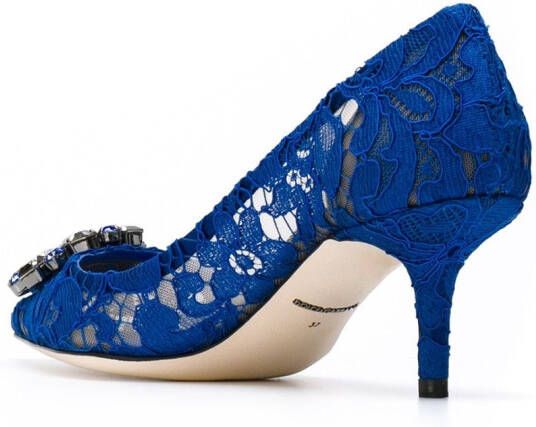 Dolce & Gabbana Bellucci Taormina lace pumps Blue