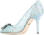 Dolce & Gabbana Taormina-lace crystal-embellished pumps Blue - Thumbnail 3