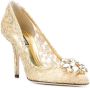 Dolce & Gabbana Bellucci Taormina lace pumps Gold - Thumbnail 2