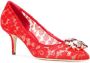 Dolce & Gabbana Bellucci Taormina lace pumps Red - Thumbnail 2