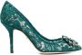 Dolce & Gabbana Belluci lace pumps Green - Thumbnail 2