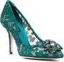 Dolce & Gabbana Belluci lace pumps Green - Thumbnail 4