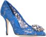 Dolce & Gabbana Rainbow Lace 90mm brooch-detail pumps Blue - Thumbnail 2