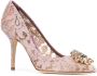Dolce & Gabbana Rainbow Lace 90mm brooch-detail pumps Pink - Thumbnail 2