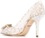 Dolce & Gabbana Taormina-lace crystal-embellished pumps White - Thumbnail 3