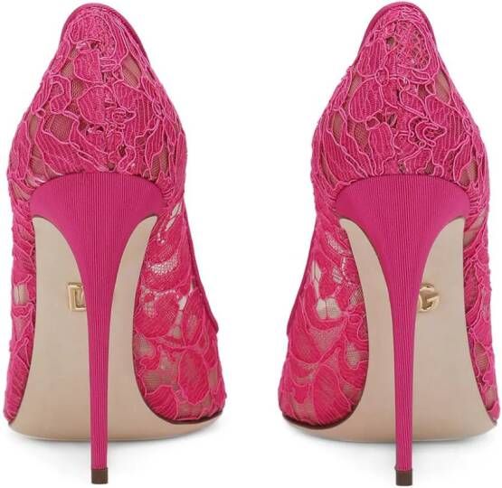 Dolce & Gabbana Belucci 90mm lace pumps Pink
