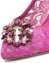 Dolce & Gabbana Taormina-lace crystal-embellished pumps Pink - Thumbnail 5