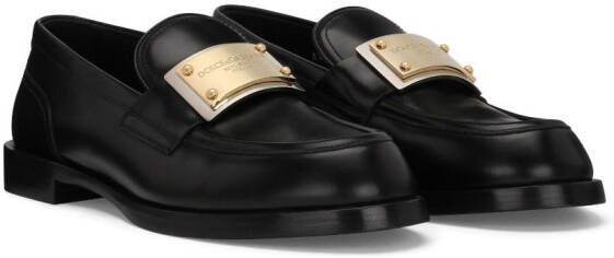 Dolce & Gabbana Bernini leather loafers Black
