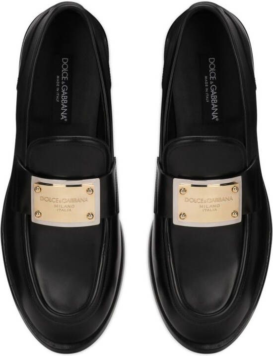 Dolce & Gabbana Bernini leather loafers Black