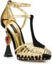 Dolce & Gabbana sculpted-heel suede sandals Black - Thumbnail 2