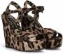Dolce & Gabbana Bianca 90mm wedge sandals Brown - Thumbnail 2