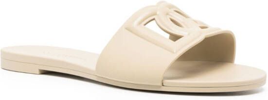 Dolce & Gabbana Bianca DG-logo slides Neutrals