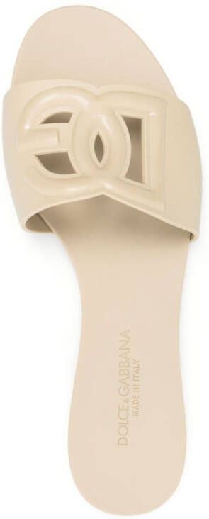 Dolce & Gabbana Bianca DG-logo slides Neutrals