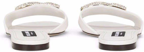 Dolce & Gabbana DG-logo leather sandals White