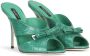 Dolce & Gabbana 105mm bow-detail leather mules Green - Thumbnail 2