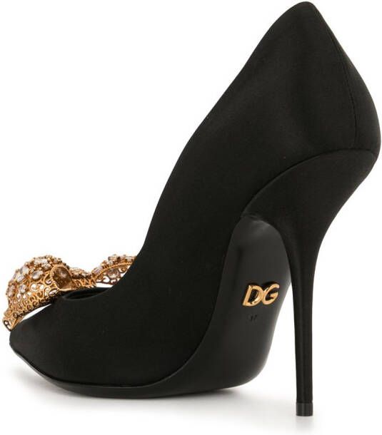Dolce & Gabbana bow-detail satin pumps Black