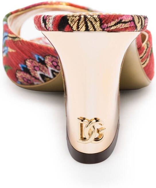 Dolce & Gabbana Broc peep-toe 75mm sandals Red