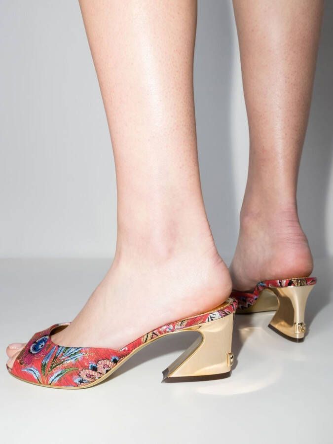 Dolce & Gabbana Broc peep-toe 75mm sandals Red