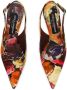 Dolce & Gabbana brocade leather slingback pumps Orange - Thumbnail 4
