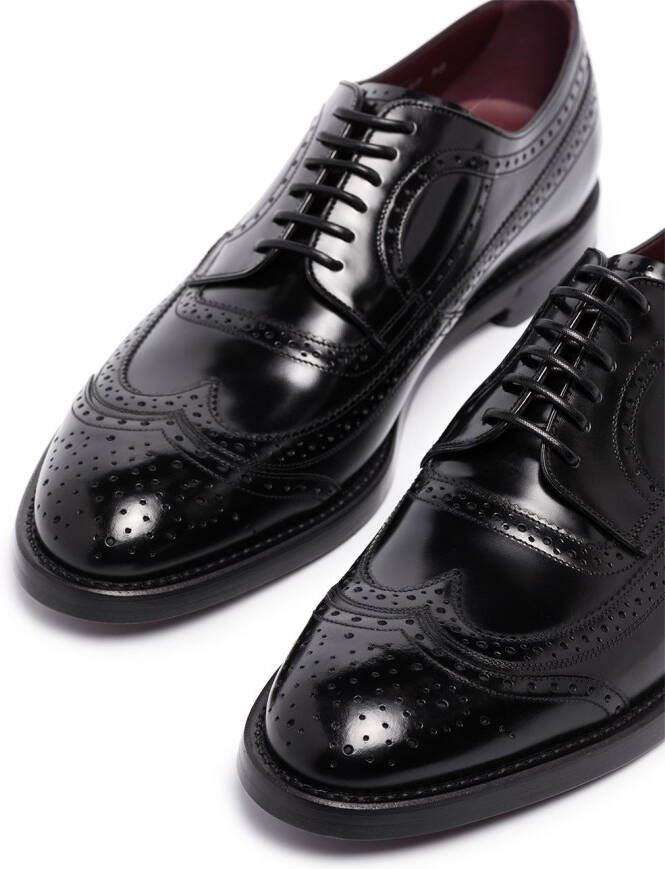 Dolce & Gabbana brushed leather brogues Black