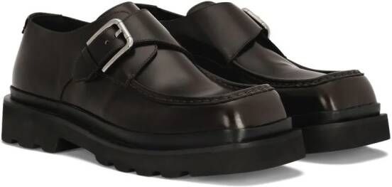 Dolce & Gabbana leather monk shoes Black