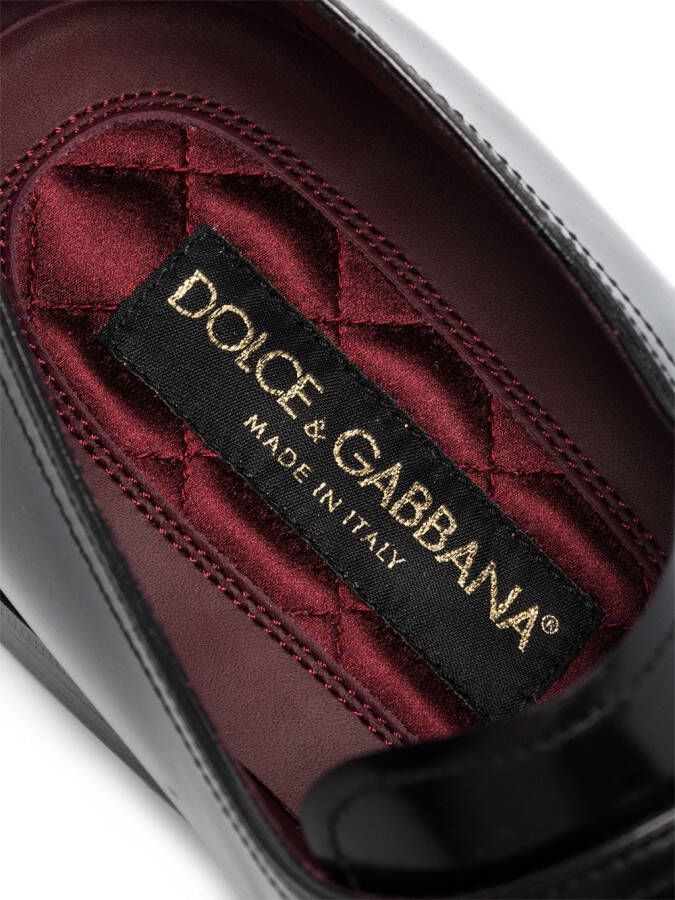 Dolce & Gabbana brushed leather monk shoes Black