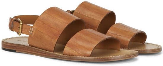 Dolce & Gabbana buckle eel skin sandals Brown