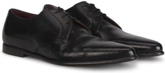 Dolce & Gabbana calf leather pointed Derby shoes Black