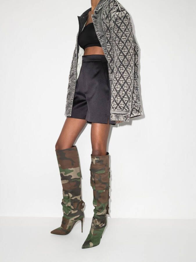 Dolce & Gabbana camouflage-pattern pointed-toe boots Green