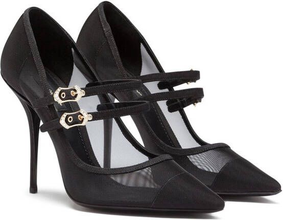 Dolce & Gabbana Cardinale mesh-detail pumps Black