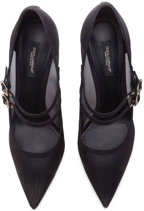 Dolce & Gabbana Cardinale mesh-detail pumps Black