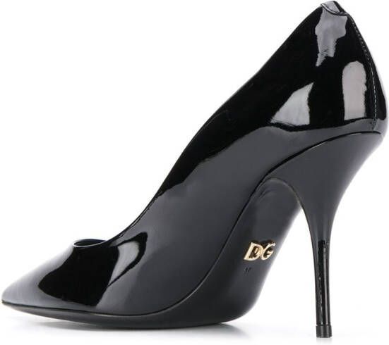 Dolce & Gabbana Cardinale polished leather pumps Black