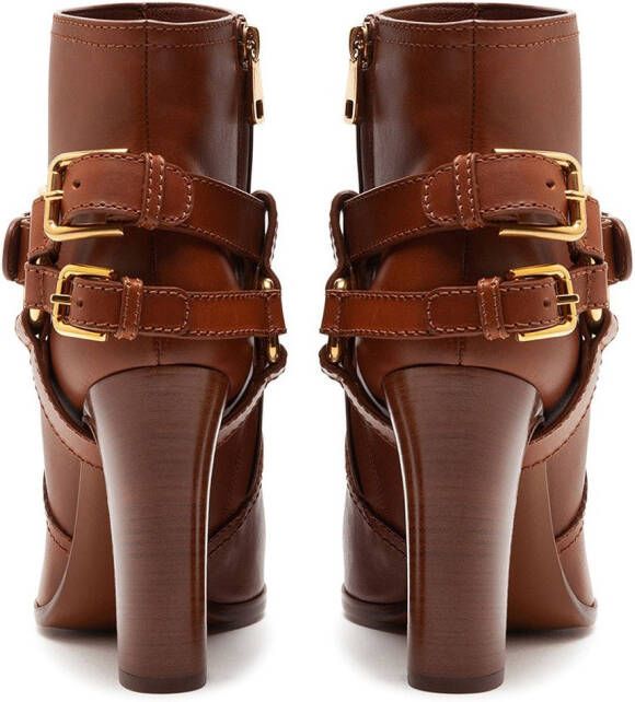 Dolce & Gabbana Caroline logo ankle boots Brown