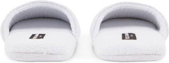 Dolce & Gabbana Carretto Siciliano-print terry slippers White