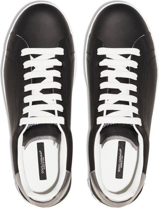 Dolce & Gabbana Portofino leather sneakers Black
