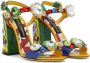 Dolce & Gabbana colour-block rhinestone-embellished sandals Yellow - Thumbnail 2