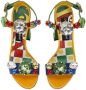 Dolce & Gabbana colour-block rhinestone-embellished sandals Yellow - Thumbnail 4