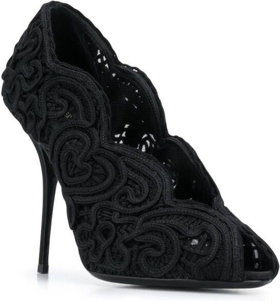 Dolce & Gabbana Cordonetto lace peep-toe pumps Black