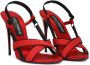 Dolce & Gabbana 105mm crossover-strap satin sandals Red - Thumbnail 2